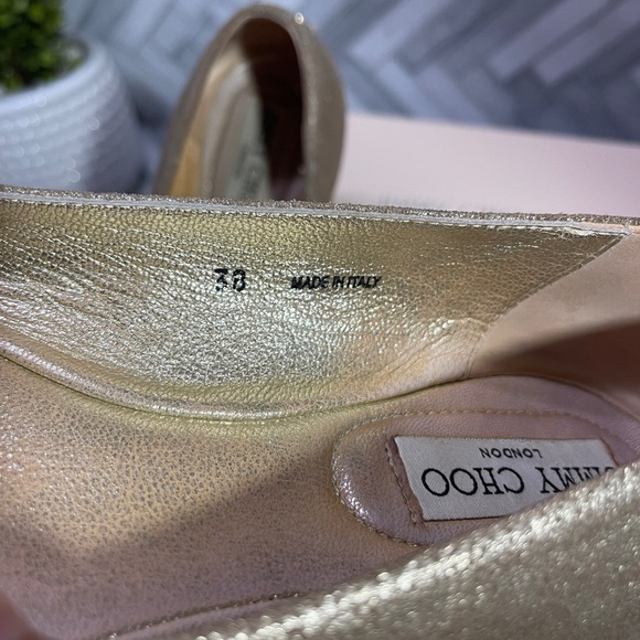 Jimmy choo sparkle (golden) flats size 8 - Picture 7 of 9